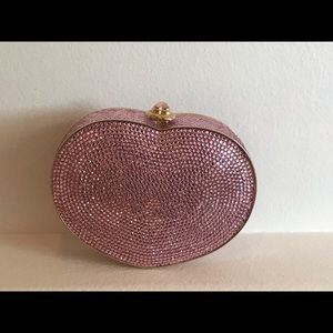 Judith Lieber Swarovski Crystal Pink heart bag